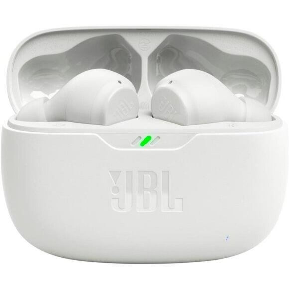 JBL Vibe Beam Wireless Earbuds Bluetooth 5.2 Deep Bass Waterproof White - Picture 2 of 7